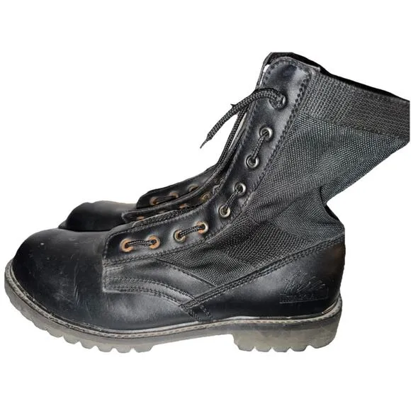 Itasca Interceptor Tactical Combat Work Boots Mens Size 11 Black Zipper And Lace