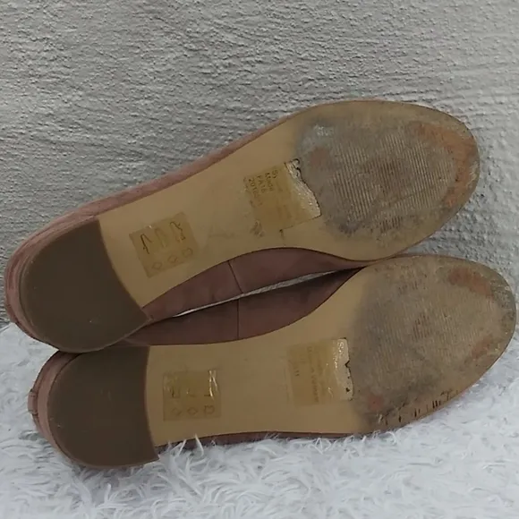 J. Crew Brown Suede Leather Almond Toe Low Blocked Heel Slip On Loafer Shoe