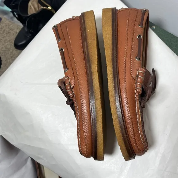 J Crew Camden Crepe-Sole Slip-On Loafer in Pebbled Leather BE388 sz 8.5