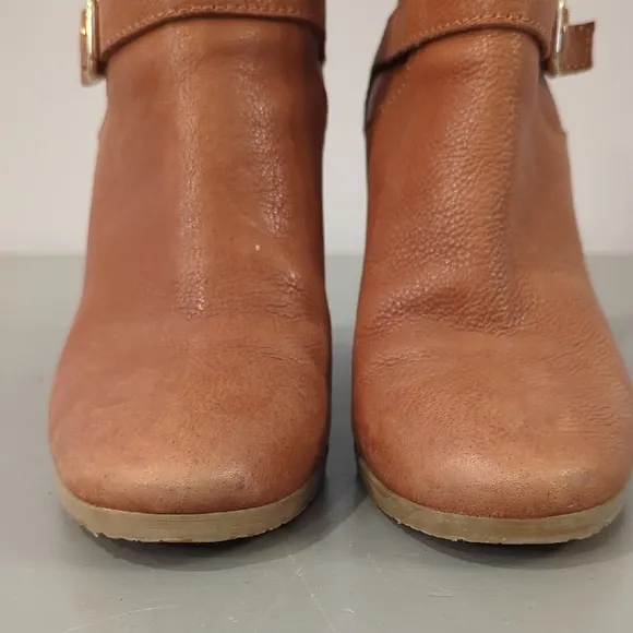J Crew Emmett Tan Wedge Ankle Booties Made in Brazil 🤎 size 8