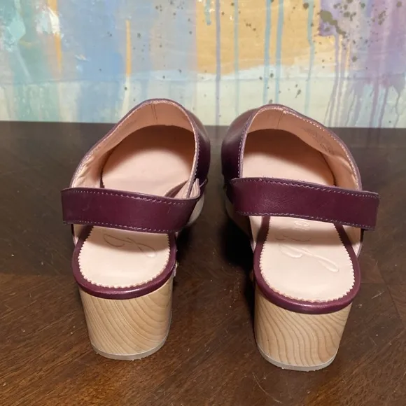 J Crew  Grace Leather Convertible Clogs In Port Wine Womens 8.5 New Other