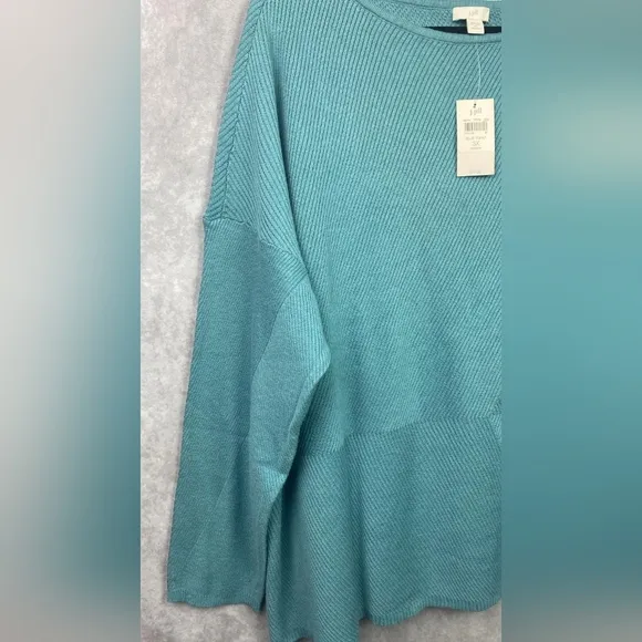 J Jill Blue Topaz Boat Neck Sweater Size 3X