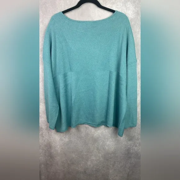 J Jill Blue Topaz Boat Neck Sweater Size 3X