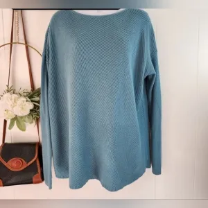 J Jill Blue Topaz Boat Neck Sweater Size 3X