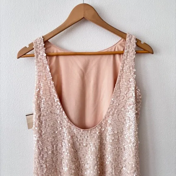 JAYGODFREY Betty Sequin Shift Dress in Blush