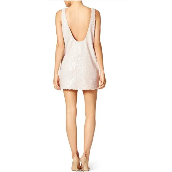 JAYGODFREY Betty Sequin Shift Dress in Blush