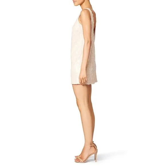 JAYGODFREY Betty Sequin Shift Dress in Blush