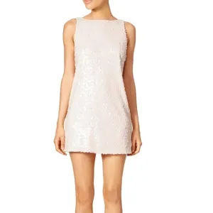 JAYGODFREY Betty Sequin Shift Dress in Blush