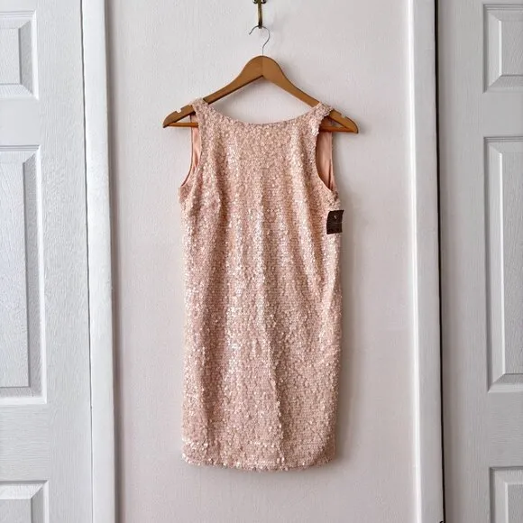 JAYGODFREY Betty Sequin Shift Dress in Blush