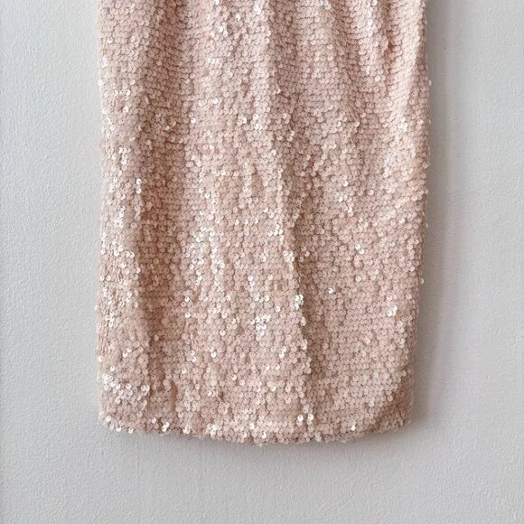JAYGODFREY Betty Sequin Shift Dress in Blush