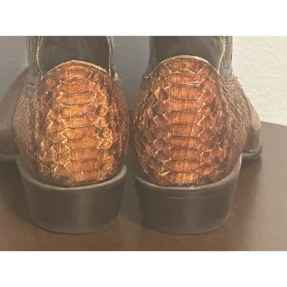 J.B. Dillon &quot;High Noon&quot; Python Snake Skin Western Mens Boots Size 11.5 JBR1003D