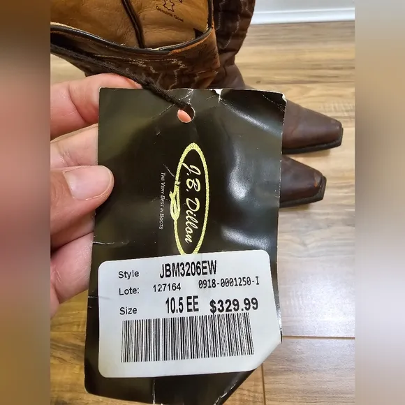 J.B.Dillon Western Boots, Size US 10.5