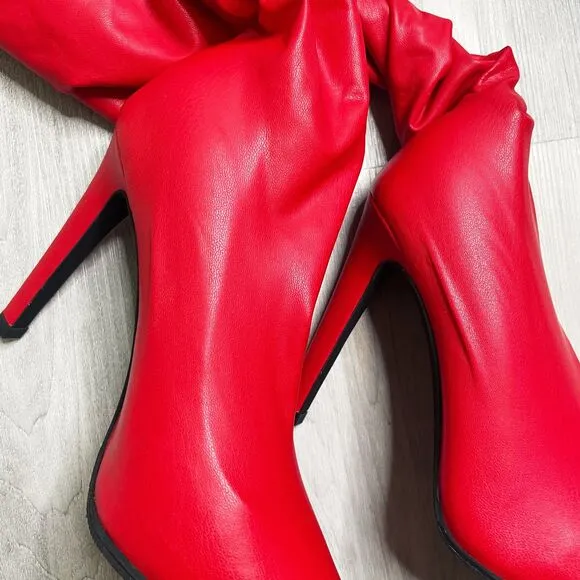 Jeffrey Campbell Pantalones Boots Red