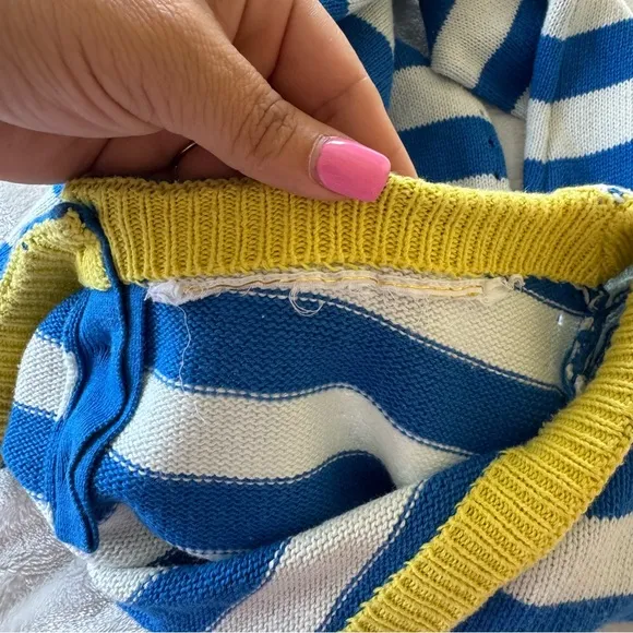 Jen's Pirate Booty Striped Nautical Crop Sweater