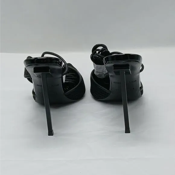 Jessica Rich Lace Up Pumps Women's 37 Black Pointed Toe Whimsygoth Shoes Sandals