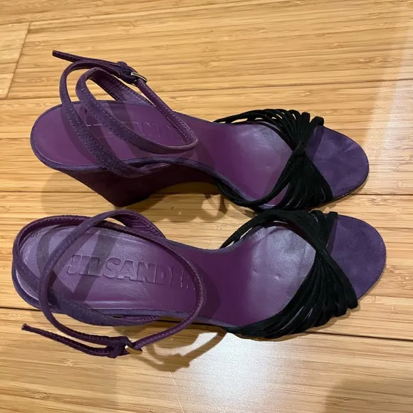 Jil Sander Women’s Suede Wedge Heel Shoes Size 36