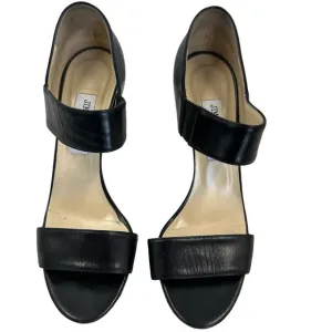 Jimmy Choo Black Leather‎ Open Toe Sandals Size 40 (EU)