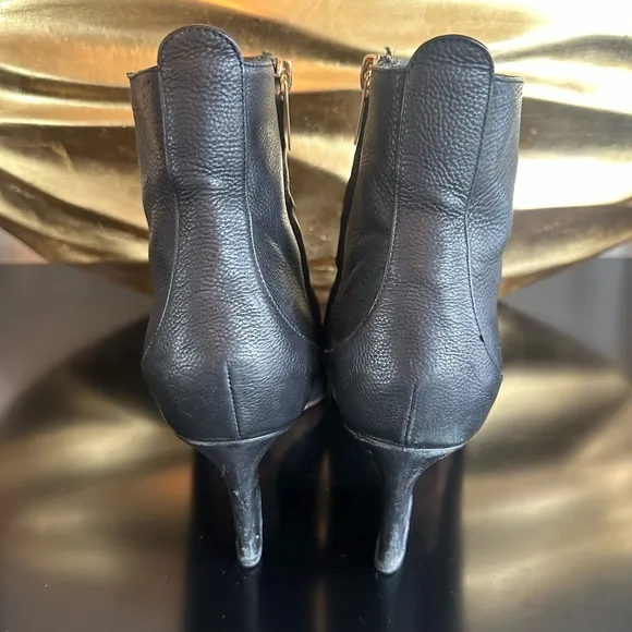 Jimmy Choo Elegant Black Leather Ankle Boots- WS3