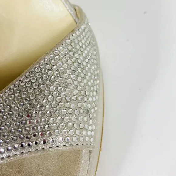Jimmy Choo stilettos open toe diamante shoes Size EU 40