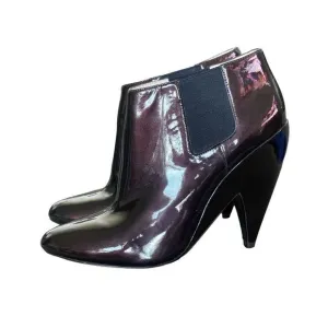 Joan &amp; David Daebby Brown Patent Ankle Boots Women’s Size 10