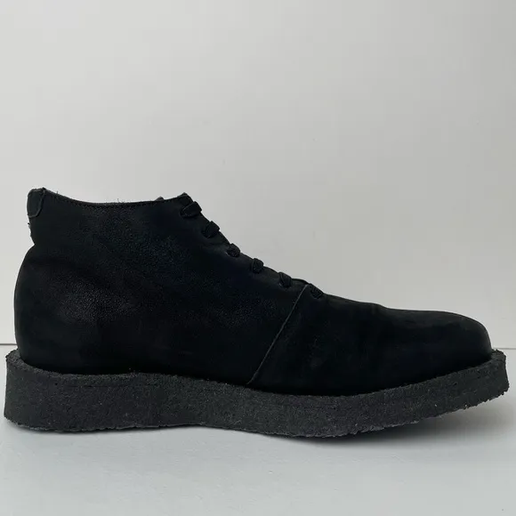 John Fluevog Black Coquihalla Crepe Sole Chukka Shoes Women’s 7