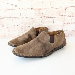 John Varvatos Brown Loafers with Suede Material and Slip-On Design