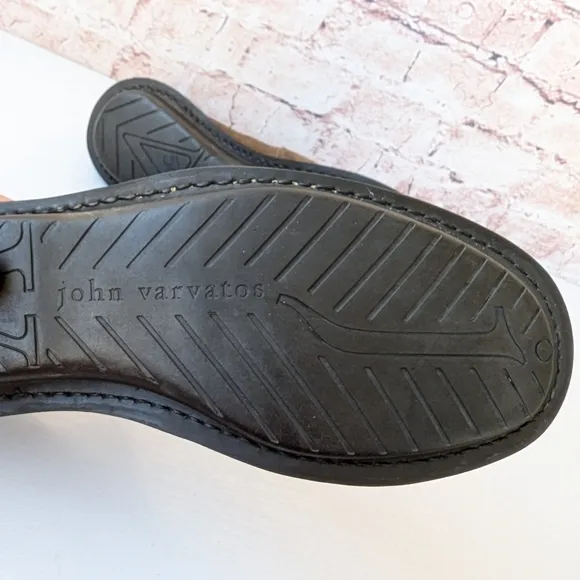John Varvatos Brown Loafers with Suede Material and Slip-On Design