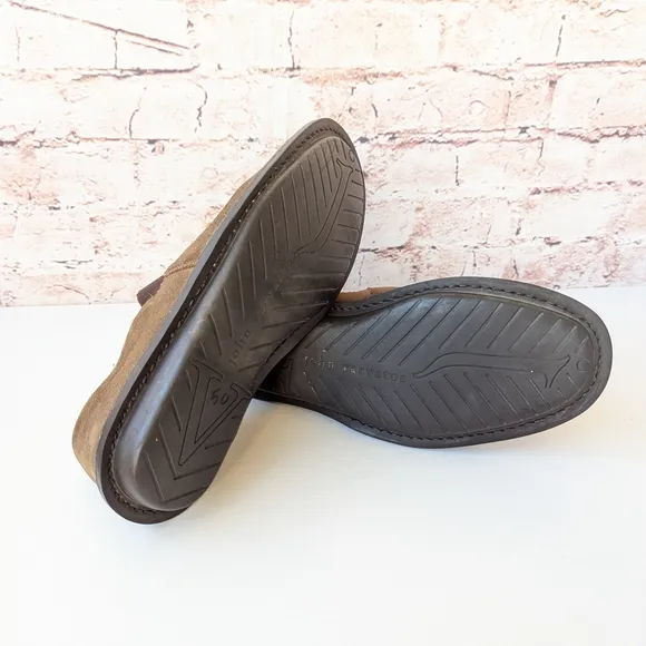 John Varvatos Brown Loafers with Suede Material and Slip-On Design