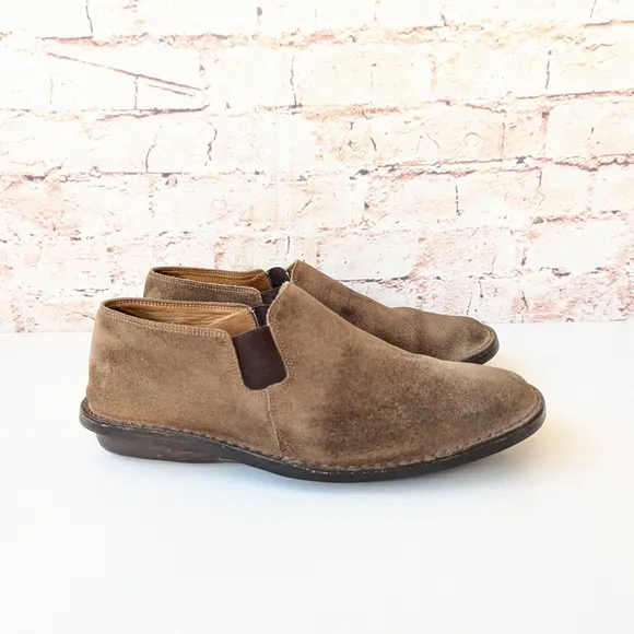 John Varvatos Brown Loafers with Suede Material and Slip-On Design