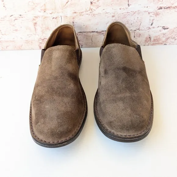 John Varvatos Brown Loafers with Suede Material and Slip-On Design