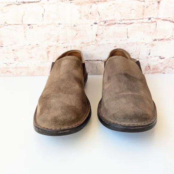 John Varvatos Brown Loafers with Suede Material and Slip-On Design