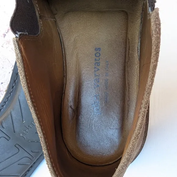 John Varvatos Brown Loafers with Suede Material and Slip-On Design
