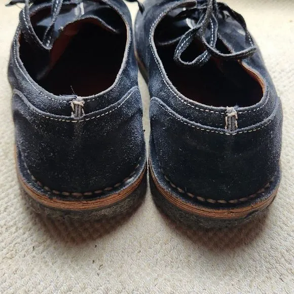 John Varvatos Italy Mens Split Toe Dress Shoes Size 9.5 Dark Grey Gray Suede