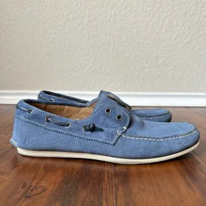JOHN VARVATOS Star USA Schooner Boat Shoe Laceless in Stream