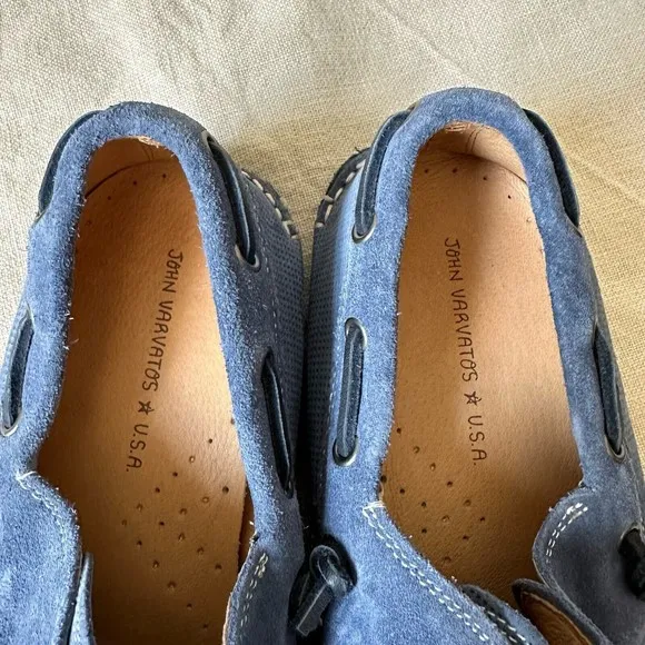JOHN VARVATOS Star USA Schooner Boat Shoe Laceless in Stream