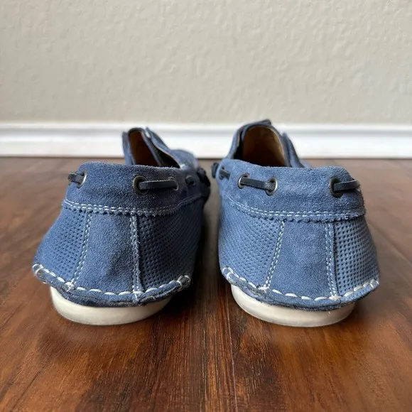 JOHN VARVATOS Star USA Schooner Boat Shoe Laceless in Stream