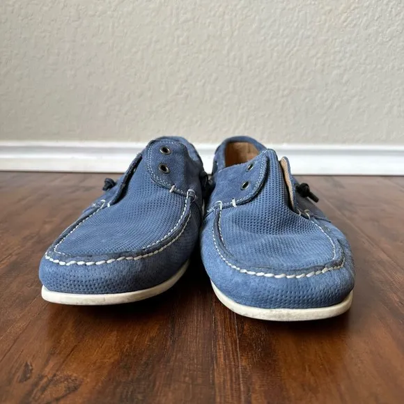 JOHN VARVATOS Star USA Schooner Boat Shoe Laceless in Stream