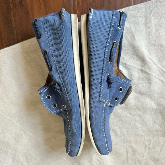 JOHN VARVATOS Star USA Schooner Boat Shoe Laceless in Stream