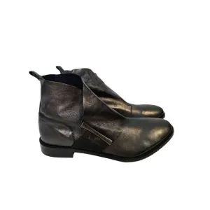 Johnson &amp; Murphy pewter colored  leather booties. Size 9.5.