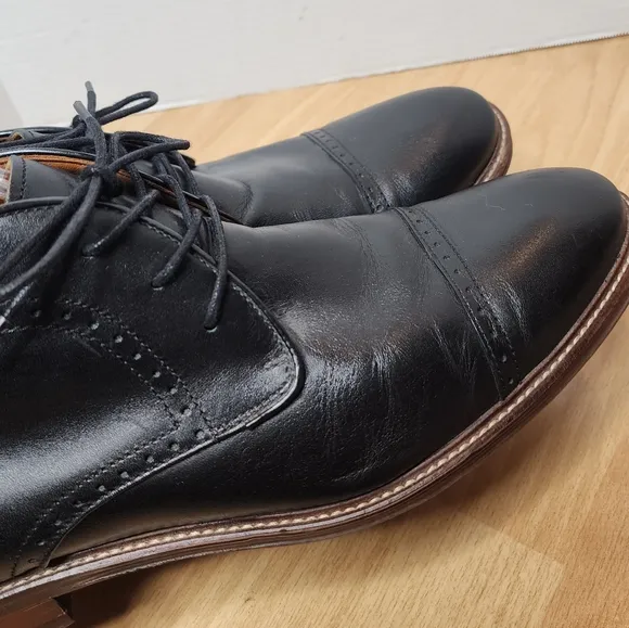 Johnston &amp; Murphy Black Sheepskin Leather Chukka Boots Mens Size 11.5M