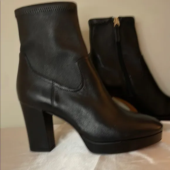 Joie—- Lewis platform Black Leather Ankle Boots. Never worn! Perfect condition!