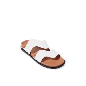 JONATHAN SIMKHAI Womens Ivory Straps Callen Wave Open Slide Sandals Shoes 39