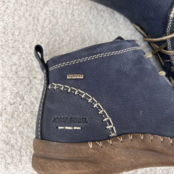 Josef Seibel Boots Womens 39/US 8-8.5 Ocean Blue Conny 56 Sherpa Lined Comfort