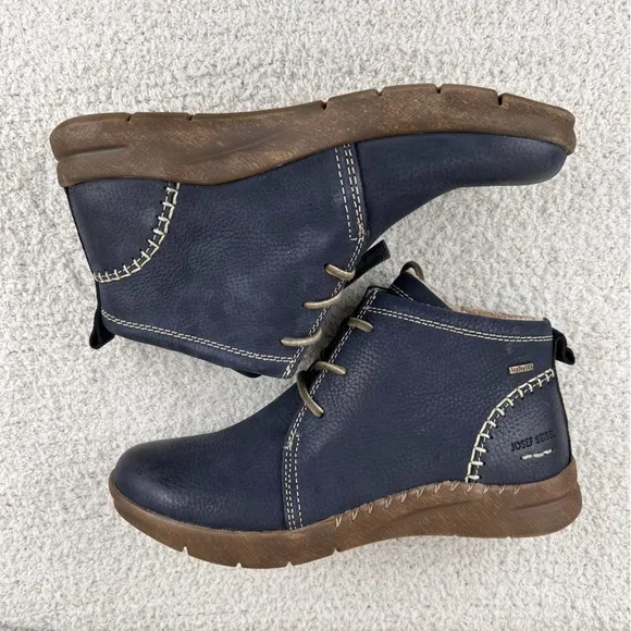 Josef Seibel Boots Womens 39/US 8-8.5 Ocean Blue Conny 56 Sherpa Lined Comfort