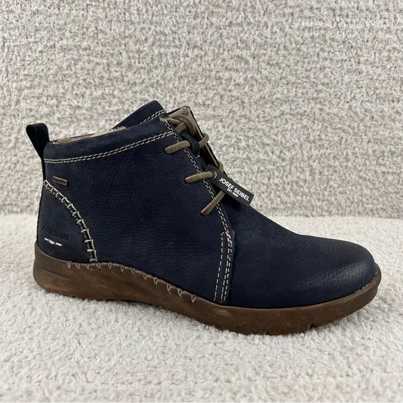 Josef Seibel Boots Womens 39/US 8-8.5 Ocean Blue Conny 56 Sherpa Lined Comfort