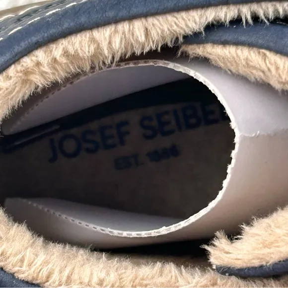 Josef Seibel Boots Womens 39/US 8-8.5 Ocean Blue Conny 56 Sherpa Lined Comfort