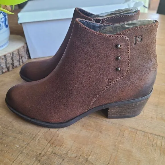Josef Seibel Womens Daphne Brown Leather Ankle Bootie Boots EU 37 6-6.5 Comfort