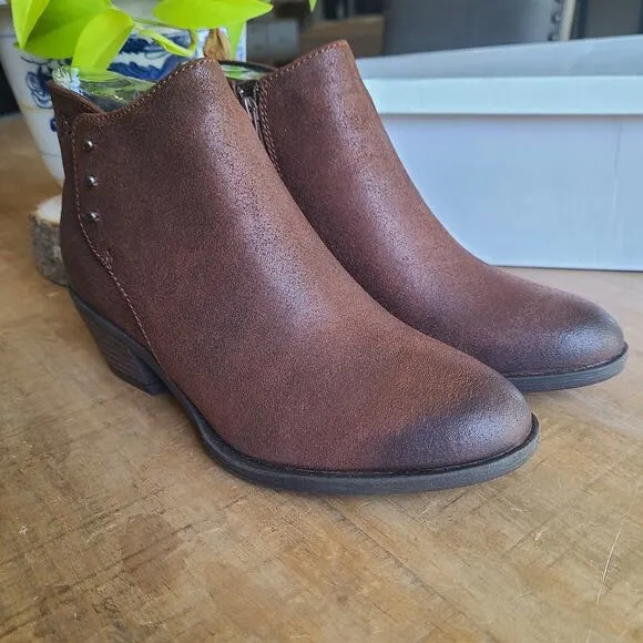 Josef Seibel Womens Daphne Brown Leather Ankle Bootie Boots EU 37 6-6.5 Comfort