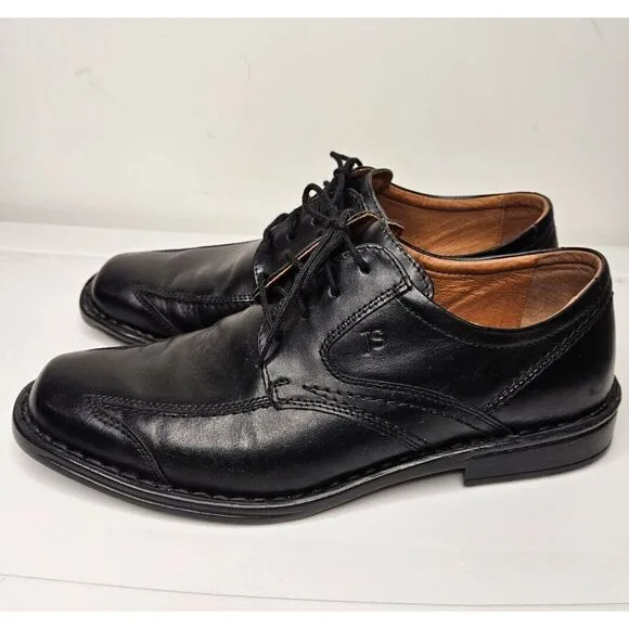 Joseph Seibel Mens Douglas Oxford Black Leather Lace Up‎ Shoes Size 43