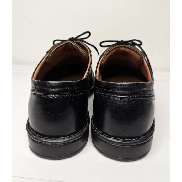 Joseph Seibel Mens Douglas Oxford Black Leather Lace Up‎ Shoes Size 43